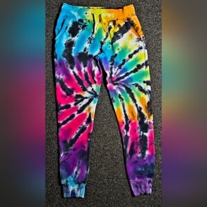 Colorful Spiral Tie-Dye Kids Leggings